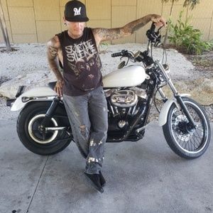 Levi's Mens 550 Black 36x30 Custom Distressed